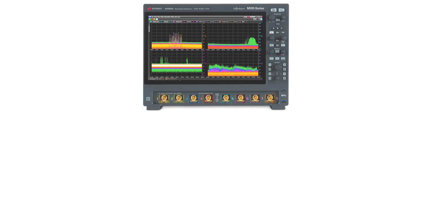 Keysight Infiniium MXR-Sorozat: első 8 csatornás oszcilloszkóp integrált RT spektrumanalizátorral