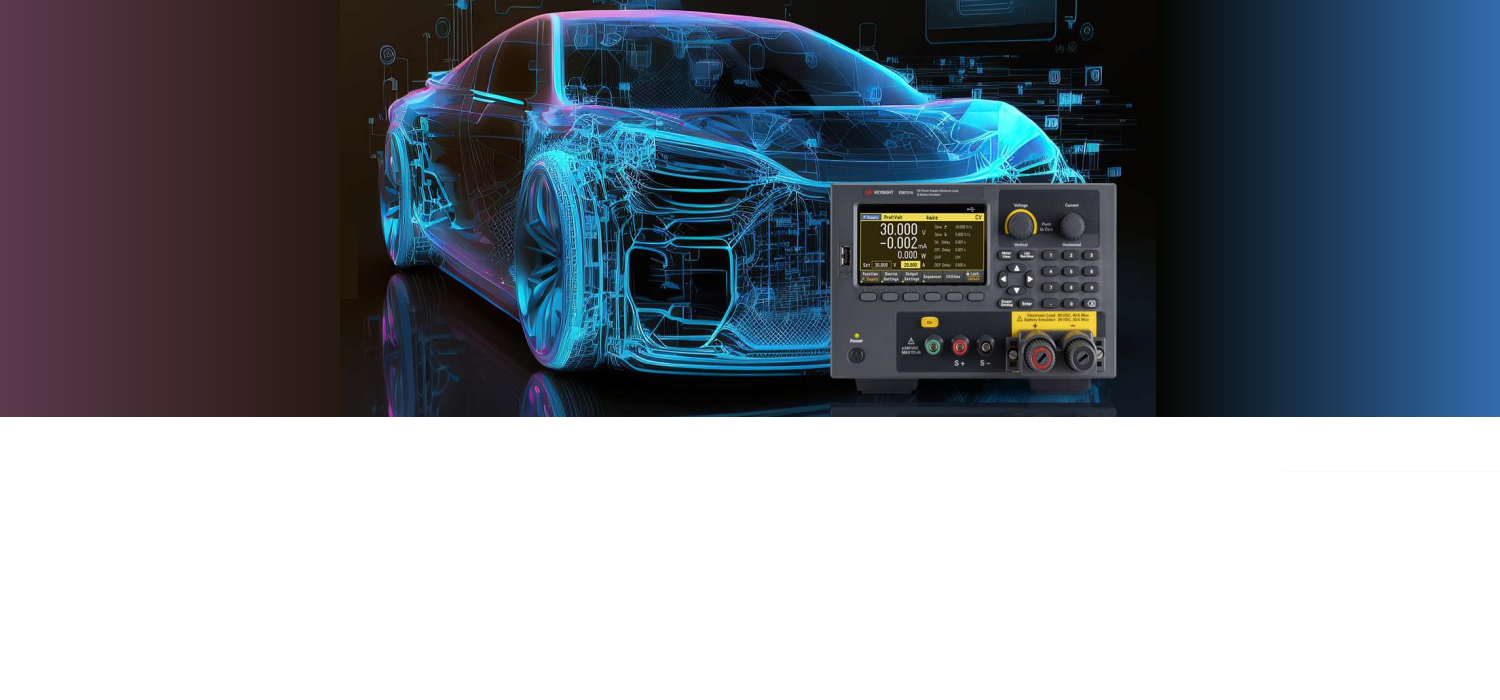 Autóelektronikai tesztelés Keysight E36150 tápegységekkel